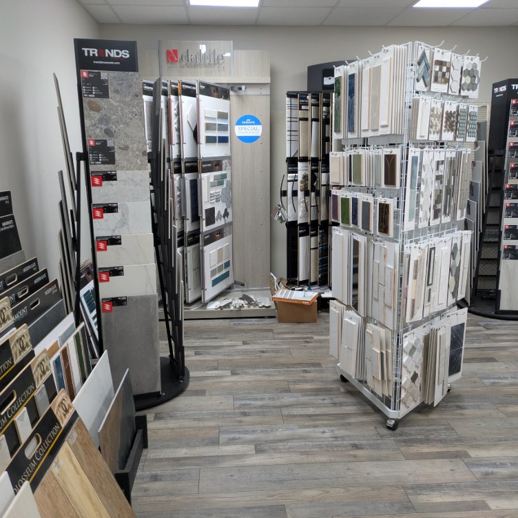 Trends, Paramount and Daltile flooring displays in WI