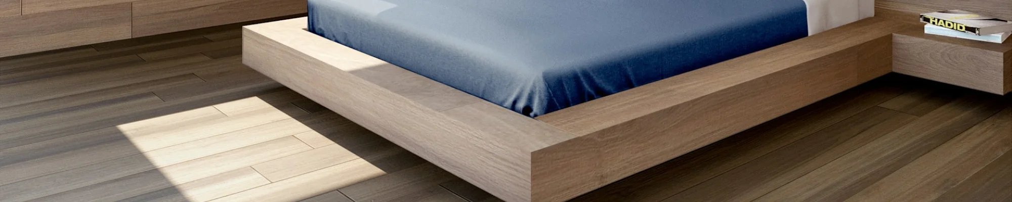 LVP flooring in a stylish McFarland WI bedroom