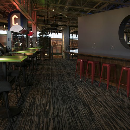 Commercial carpet flooring in a bar by Bisbee's Flooring Center in McFarland, WI