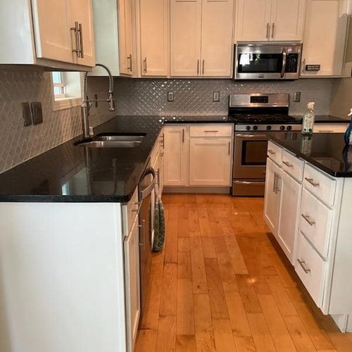 Tile backsplash by Bisbee's Flooring Center in McFarland, WI