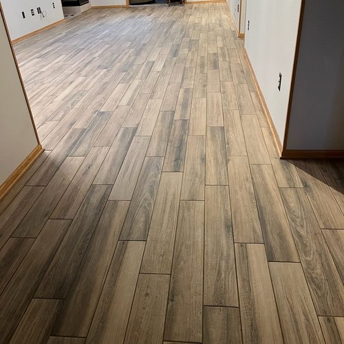 Wood look tile in McFarland, WI by Bisbee's Flooring Center