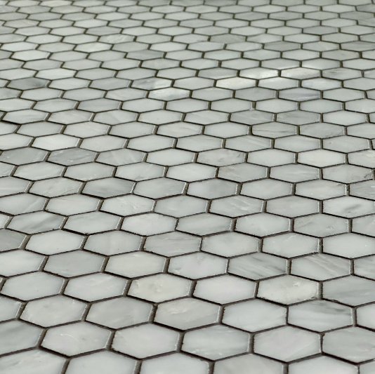 Tile in a honeycomb pattern