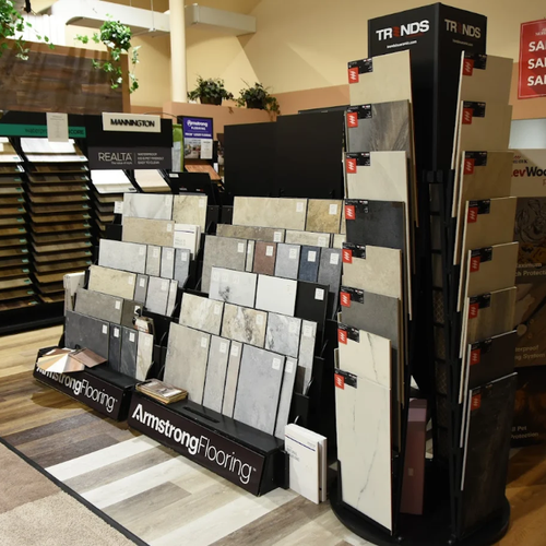 Armstrong and Trends Flooring samples available at Bisbee's Flooring Center