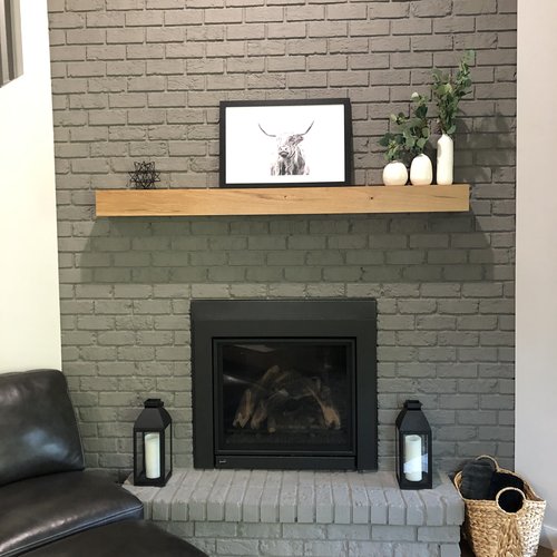 Tile fireplace by Bisbee's Flooring Center in McFarland, WI