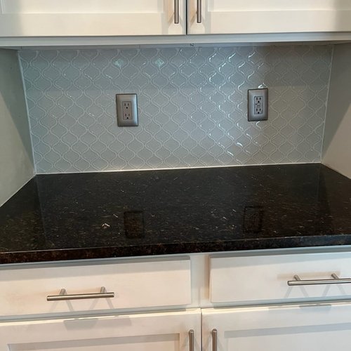 Tile backsplash by Bisbee's Flooring Center in McFarland, WI
