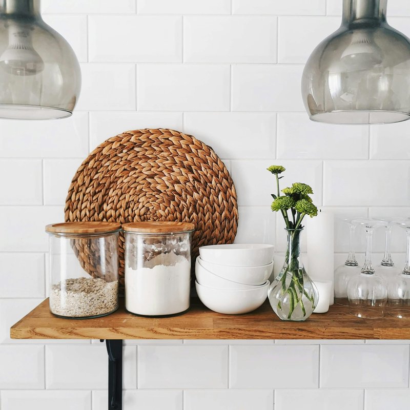 White subway tile backsplash
