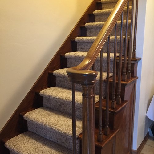 Carpet on stairs by Bisbee's Flooring Center in McFarland, WI