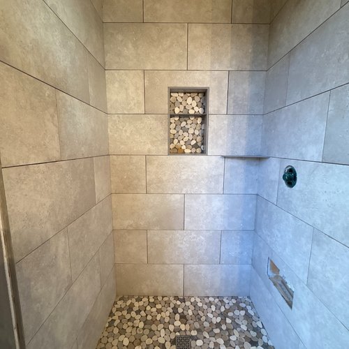 Custom stone shower remodel