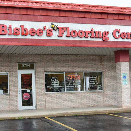 Bisbee's Flooring Center showroom exterior in McFarland WI