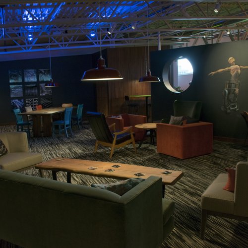 Commercial carpet flooring in a bar by Bisbee's Flooring Center in McFarland, WI